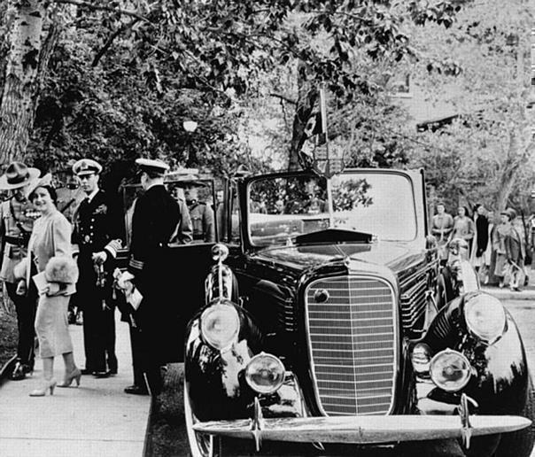 King George & Queen Elizabeth of England and a 1939 Lincoln Model K. 